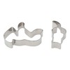 Unique Bargains Cookie Cutters 2-Piece Cat & Fish Cookie Cutter Set Dishwasher Safe Stainless Steel Silver Tone 1Set - 4 of 4