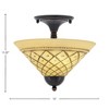 Toltec Lighting Any 2 - Light Flush Mount in  Black Copper with 12" Chocolate Icing Shade - 2 of 2
