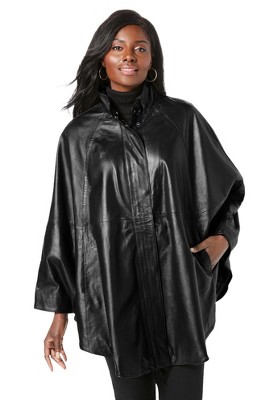 Jessica London Women's Plus Size Leather Duster