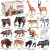 31 Pcs Safari Animals Figures Including 24 Realistic Jungle Playset Toys Zoo Animals for Toddlers 3+ Years Old Ideal Gift for Boys and Girls - 2 of 4