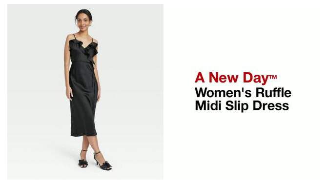 Women's Ruffle Midi Slip Dress - A New Day™, 5 of 12, play video