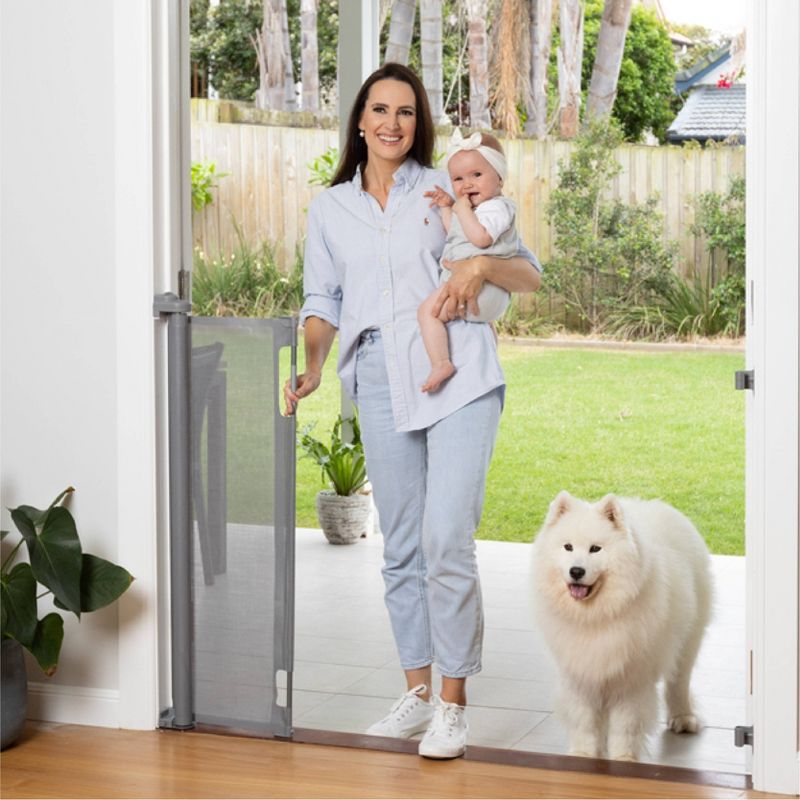 Perma Child Safety 71&#34; Wide x 41&#34; Tall Retractable Baby Gate - 3123 - Gray, 4 of 9