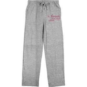 "Animals Are A Gift From Above" Men's Sleep Pajama Pants - 1 of 2
