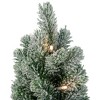 Northlight 1.4 FT LED Mini Flocked Artificial Tabletop Christmas Tree with Burlap Base, Clear Lights - 4 of 4