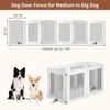 ROOMTEC Free Standing Dog Gate,4 Panel 32" Height Foldable Dog Fences Indoor, Pet Gate for Stairs,Doorways - 4 of 4