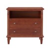 JUJABU Open Space and 2 Drawers Dresser Nightstand with Charging Station, with USB Ports and Outlets, for Bedroom - 2 of 4