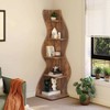 Hommoo 5-Tier Corner Shelf, Modern Wall Corner Bookshelf Bookcase - 2 of 4