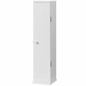 6.5 in. W x 27 in. H Floor Toilet Tissue Storage Linen Cabinet in White 6.5 in. W x 27 in. H Floor Toilet Tissue Storage Linen Cabinet in White