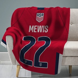 Sleep Squad US Women's Soccer Kristie Mewis 60 x 80 Raschel Plush Blanket - 1 of 4