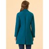 INSPIRE CHIC Women's Notched Lapel Double Breasted Raglan Sleeve Winter Coat - 4 of 4