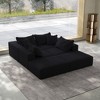 162" Oversized Chenille Upholstered Modular Sectional Sofa, Cloud Couch Set with 6 Pillows, No Assembly, Free Combination - 2 of 4