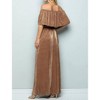 Women's Metallic Ruffle Maxi Dress - SEE AND BE SEEN - 3 of 4
