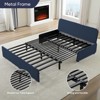 Mjkone Full/Queen Size Sofa Bed, 2 in 1 Convertible Linen Loveseat Sleeper Sofa Couch with Cushions - 3 of 4