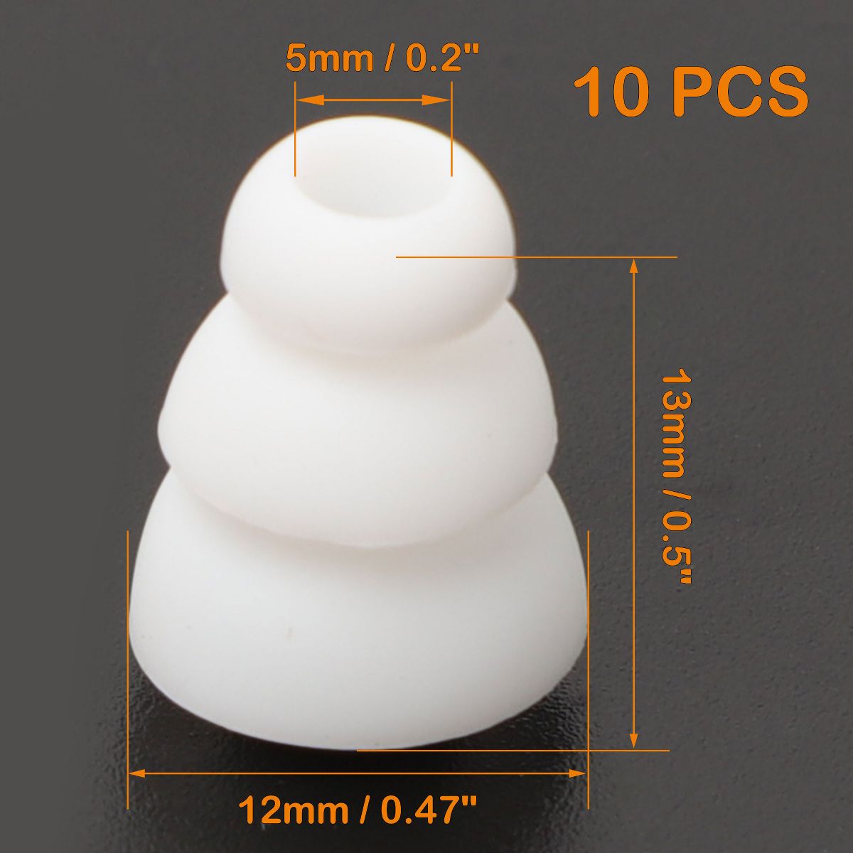 Unique Bargains Soft Silicone Noise Cancelling Durable Ear Cushion White 10 Pcs - thumbnail 3