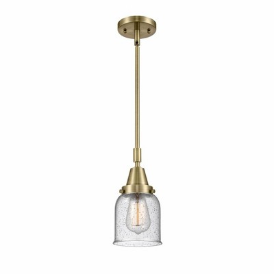 Bell - 1 Light Stem Hung Mini Pendant In Industrial Style-11.13 Inches Tall and 5 Inches Wide