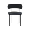 Meridian Furniture,Beacon Vegan Leather and Boucle Fabric Dining Chair, Set of 2 - 3 of 4