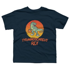Boy's Design By Humans Tyrannoscareus Rex Funny Dinosaur Halloween Costume By rawresh6 T-Shirt - 1 of 3