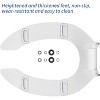 Attop Heavy Duty Open Front Toilet Seat Without Cover, Thickened Material, ELONGATED, White (18.5”), 1-Pack - 4 of 4