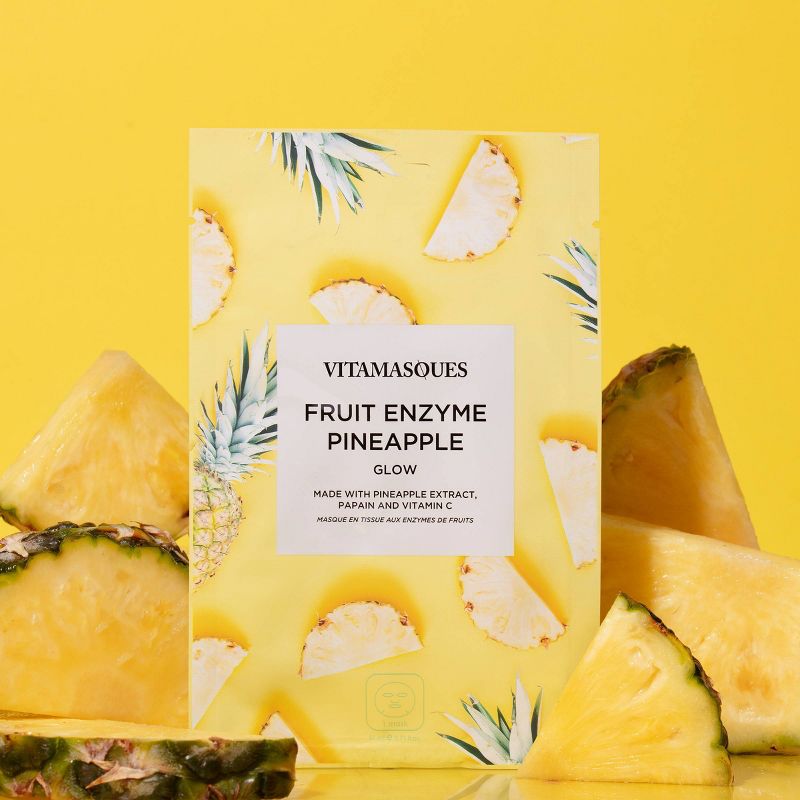 Vitamasques Fruit Enzyme Pineapple Sheet Mask - 0.71 fl oz, 5 of 7