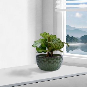 KTMBDW Plant Pots Set of 3, Ceramic Planter Pot with Drainage Hole, Indoor/Outdoor Cylinder Round Planter Pot - 1 of 4