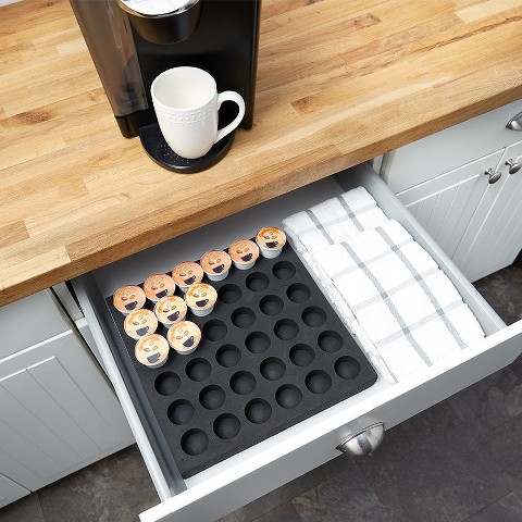 The Lakeside Collection Coffee Pod Holder for Kitchen Drawers -