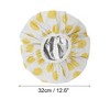 Unique Bargains Women Durable Dots Shower Cap Yellow 1 Pc - 2 of 3
