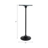 Elegant End Table, Side Table, or Small Night Stand for Room Decor - Slim Metal Drink Table with Marble Top and Trumpet Base - 4 of 4