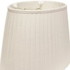 Vynxaria Oval Side Pleat Softback Lampshades, 7"x10"x14"x10" White - 2 of 4