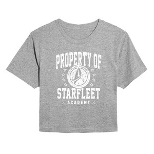 Women's - Star Trek - Property of Starfleet Cropped Graphic T-Shirt - 1 of 4