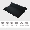 Wai Lana Yogi Mat by (Color: Black) - 1/8 inch Thick, Non-slip, Stylish, Latex-Free, Lightweight, Optimum Comfort - 2 of 2