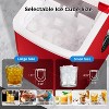 ZAFRO Ice Makers Countertop with Self-Cleaning, 26lbs/24hrs, 9 Cubes Ready in 6 Mins, with 2 Sizes Bullet Ice/Ice Scoop/Basket , Red - 2 of 4