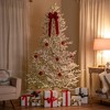 Northlight Pre-Lit Medium IPT Artificial Flocked Garden Christmas Tree - 6.5' - Warm White LED Lights - 3 of 4