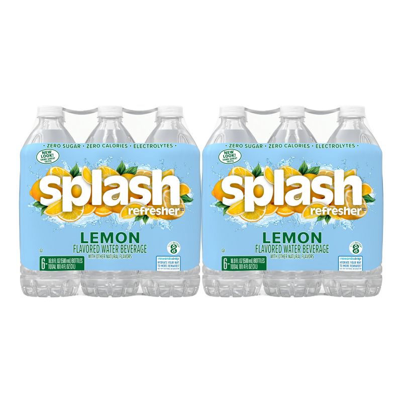 Splash Refresher Lemon Water Beverage - 24pk/0.5L Bottles, 3 of 9