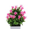 Unique Bargains Artificial Plants Lily Flower Bonsai Arrangement Plastic 3.74"x3.74"x10.63" 1 Pc - 4 of 4