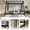 SeaCamel High Stability Square Tube Bunk Bed - Full Size  Black, Ladder & Rolling Trundle for Home/Dorm/Guest Room - 4 of 4