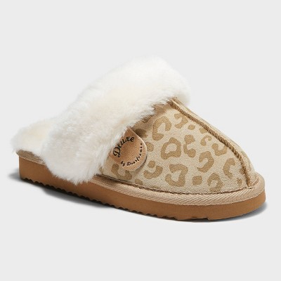 Kids' dluxe by dearfoams Whistler Genuine Shearling Scuff Slippers