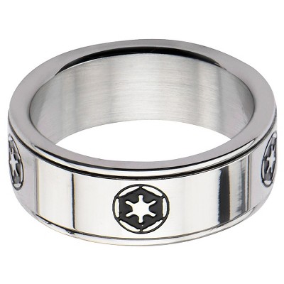 Men's Star Wars Imperial Symbol Stainless Steel Spinner Ring