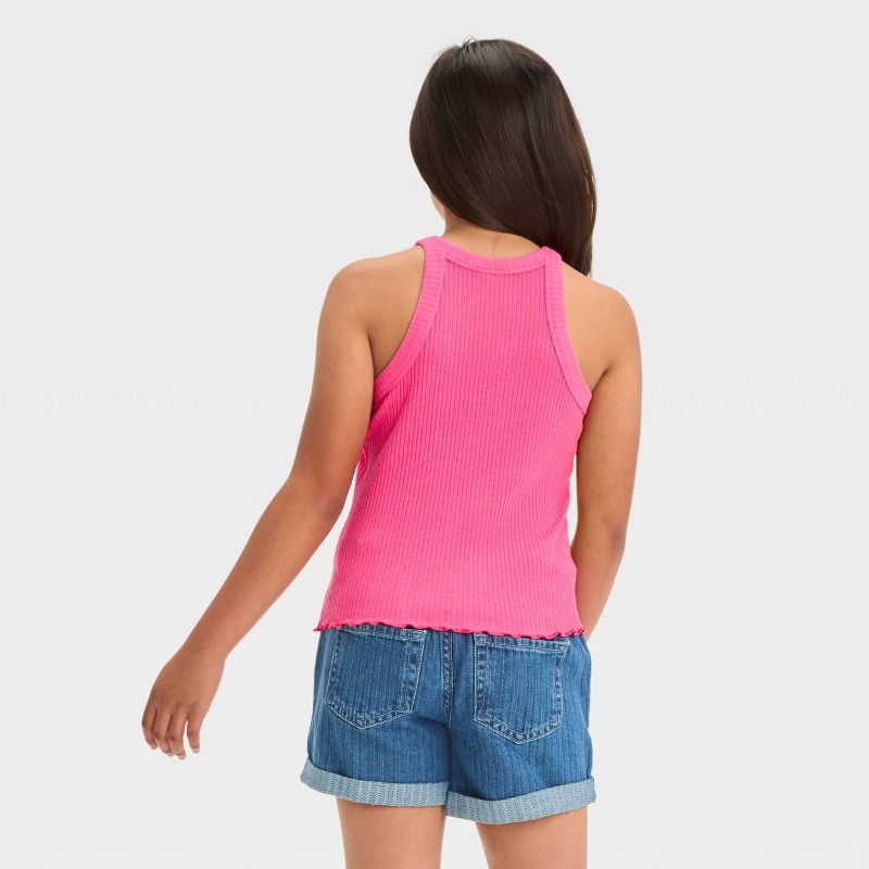 Girls&#39; High Neck Ribbed Tank Top - Cat &#38; Jack&#8482;, 4 of 5