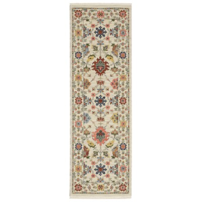 Oriental Weavers Lucca 093W1 Ivory/ Multi Indoor Area Rug - 2' x 6'