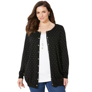 Catherines Women's Plus Size The Timeless Cardigan - 1 of 4