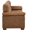 Vintage Brown Polyester Three?Seat Sofa - 4 of 4
