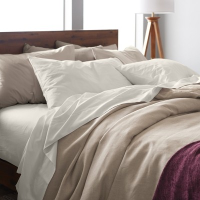 Ivory California King Bamboo Cotton Deep Pocket Sheet Set