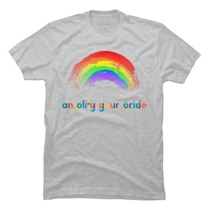 Adult Design By Humans Amplify Your Pride Rainbow By RhintoPow T-Shirt - 1 of 2