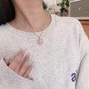 Coquette Y2K Heart Necklace - Moonstone & Rose Quartz BFF Friendship Jewelry - 4 of 4