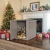 Gulches 2-in-1 Pet Crate Side Table Lockable Gate for Security, Optimal Viewing/Airflow, Furniture-Style Design - 3 of 4