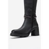 Viorra - Black Strappy Block Heel Knee-High Boot (Women) | Prologue Shoes - 4 of 4