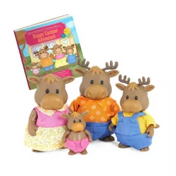 Li'l Woodzeez Vanderhoof Moose Family Figurines and Storybook Collectible Toys