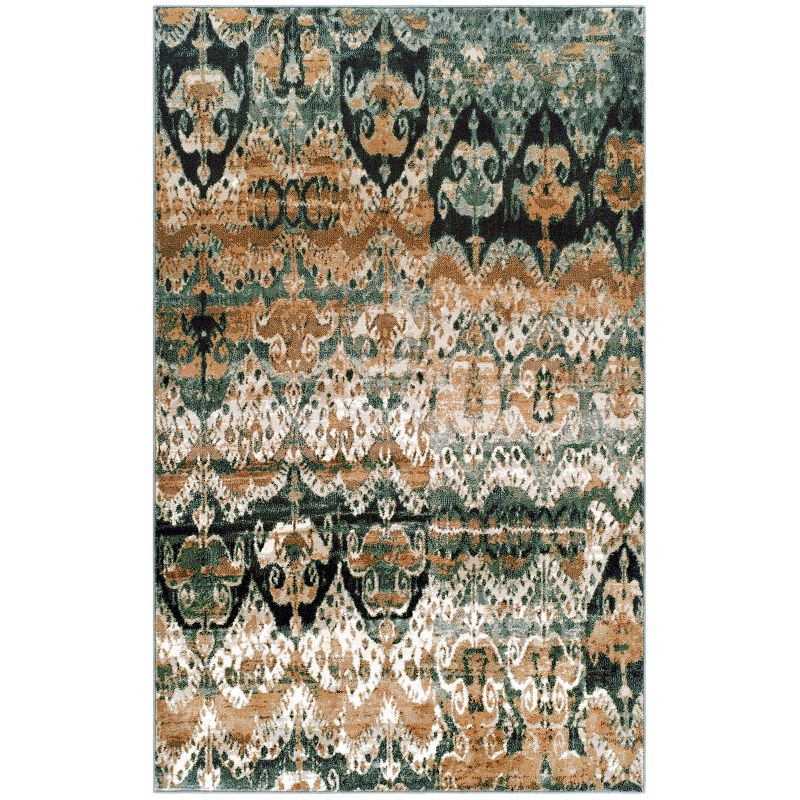 Modern Traditional Classic Transitional Ornamental Paisley Damask High-Traffic Long-Lasting Indoor Area Rug by Blue Nile Mills, 1 of 5