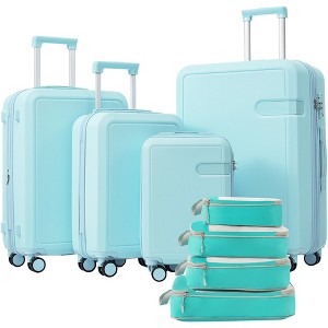 4 PCS Expanable Luggage Set with Compression Packing Cubes, Suitcase with TSA Lock and 360° Spinner Wheels, 16"+20"+24"+28" - ModernLuxe - 1 of 4
