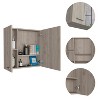 NicBex Bathroom Wall Mount Storage Cabinet Mirror Medicine Cabinet with Door & Shelves - 4 of 4